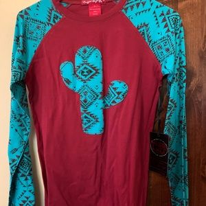 Cowgirl stuff Long sleeve cactus shirt